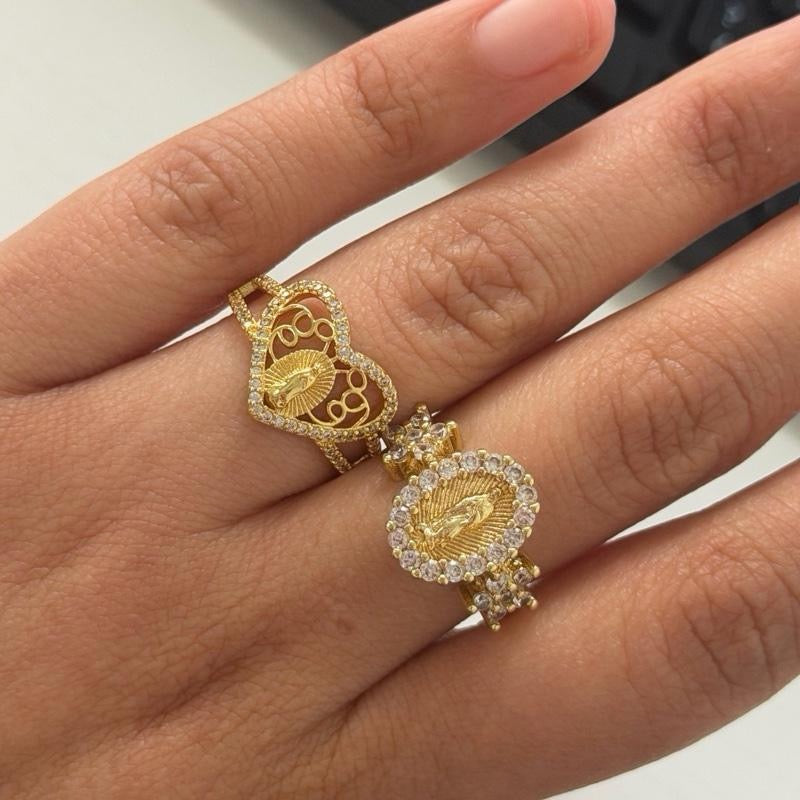 Virgencita Heart Ring