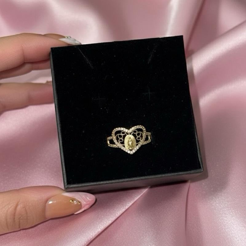 Virgencita Heart Ring