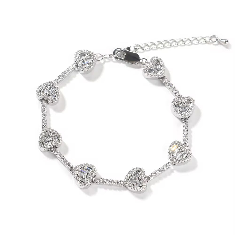 Iced Heart Bracelet