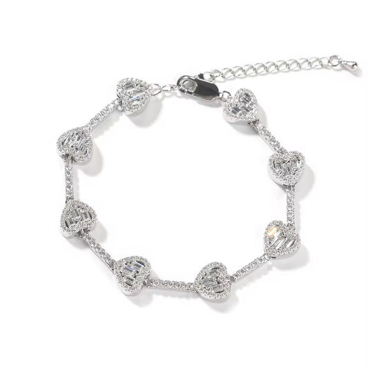 Iced Heart Bracelet