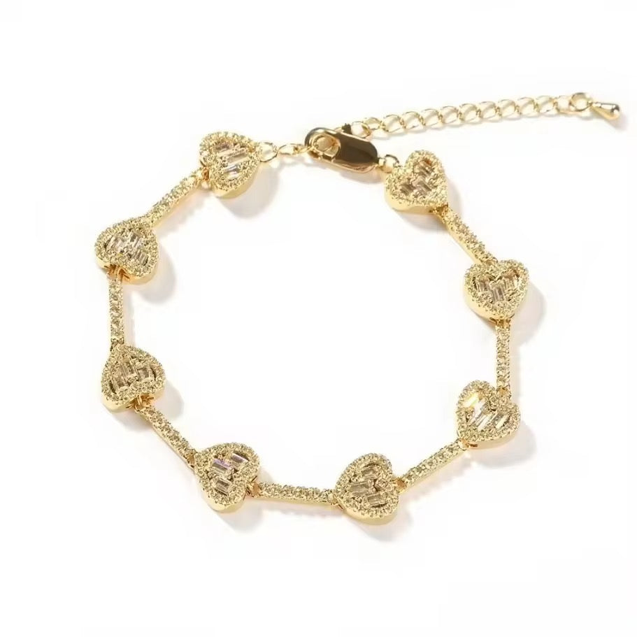 Iced Heart Bracelet